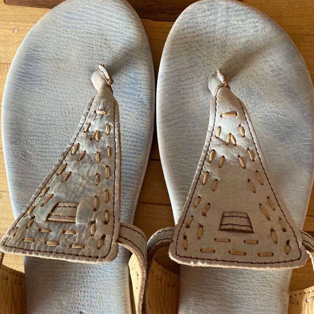 Cute pale blue Bed Stu sandals